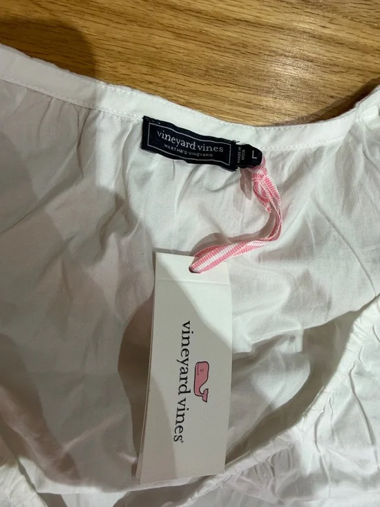 Vineyard Vines NWT poplin v-neck midi dress🎀❤️🌺 - Picture 7 of 11